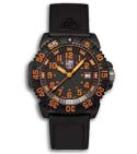 Luminox EVO Navy Seal Orange Colormark Rubber Strap (Black) 3059